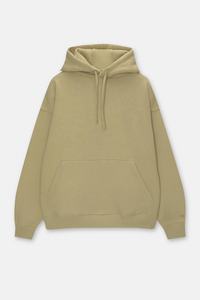 Sweat à capuche oversize pour homme, taille XL, personnalisable, couleur lin, polaire thermique, col à capuche en dentelle, poches, haute qualité, 100% - Product Image 6