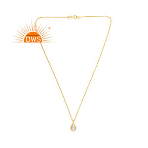 Latest Handmade Design 18K <b>Gold</b> Plated Natural Pearl Pendant Necklace Demi Fine Jewelry For Women Gift For Her - Product Image 1