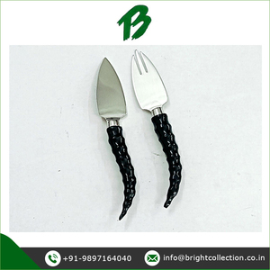 ชุดเครื่องใช้บนโต๊ะอาหารดีไซน์หรูหราใหม่ผลิตในอินเดียบ้านโรงแรมใช้มีดตัดชีส2ชิ้นและที่ปาดเนย - Product Image 2