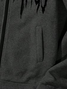 เสื้อกันหนาวผ้าฝ้าย100% สำหรับผู้ชาย, เสื้อฮู้ดโอเวอร์ไซส์ผ้าฟลีซใส่สบายมีปกพิมพ์ลายสำหรับฤดูหนาว - Product Image 4