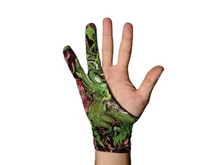 Guantes de dibujo antideslizantes de talla única, guantes de artista de baja fricción antiincrustantes con tres dedos para billar - Product Image 1