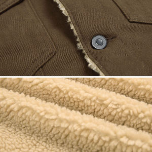 Veste en jean personnalisée en tissu polaire en coton uni pour homme, veste en jean respirante de luxe avec logo imprimé pour homme - Product Image 6