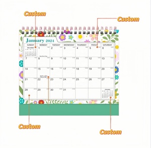 2024ปฏิทินตั้งโต๊ะพร้อมแฟ้มตกแต่งภายในและหน้าปกของคุณ - Product Image 3