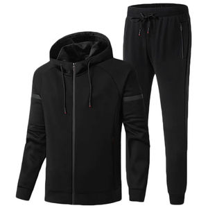 Ensemble de survêtement unisexe en coton de haute qualité, survêtement en coton 100%, jogging avec capuche et pantalon pour homme, survêtement décontracté - Product Image 3