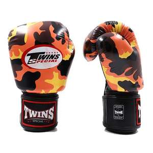 Gants de boxe Muay Thai Twins de haute qualité en cuir véritable, fabriqués sur mesure, imprimés, gants de sparring camouflage Twins - Product Image 1