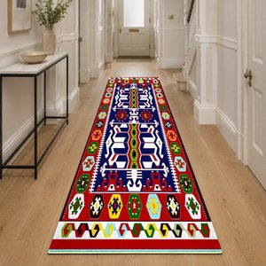 <b>RUGS</b> DEPOT LXDP-0704 Wholesale Pink Plum Bohemian <b>Tribal</b> Digital Printed Machine Washable Chenille Area <b>Rug</b> Non Slip - Product Image 5