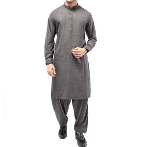 Eid Kurta Salwar Kameez moderno para hombre último diseño Shalwar Kameez con patrón Mehndi ropa india y paquistaní - Product Image 5