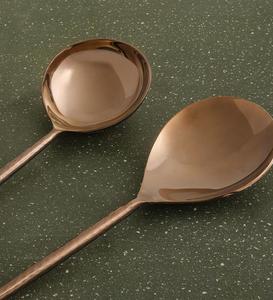 Best Quality Metal Server Cutlery Set Glossy Bronze Finishing Luxury Cutlery Set of 2 Pcs for Tableware Decoration - Product Image 2