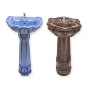 Lavabo sur pied en céramique rustique de qualité supérieure, ensemble de salle de bain résistant aux taches pour hôpital Villa Direct India - Product Image 3