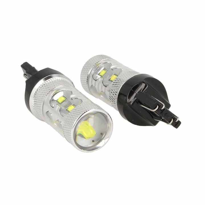 T20 Led Lamp For Daytime Running Lights 50W 12V 24V W21/5W 7443 For Dacia Duster Peugeot 208 Chevrolet Captiva - Cars &