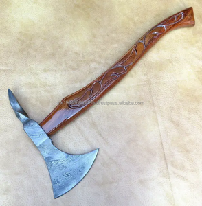 Hachas Tomahawk de Acero de Damasco de Alta Calidad de Steel Craft International, Mango de Acero de Damasco, Diseño Industrial para Camping - Product Image 2