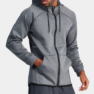 Venta al por mayor de chaquetas de gimnasio con logotipo personalizado para entrenamiento al aire libre, chaquetas de gimnasio para hombre, de secado rápido, informales, transpirables, elásticas, para gimnasio - Product Image 2