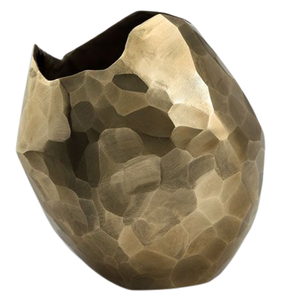 Modern Design Hammered Flower Vase <b>Matt</b> Brass Gold Color Flower Pot for Living Room Decor and Home Decor - Product Image 5