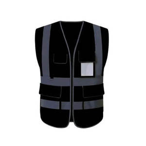 Hi Vis Polyester Cotton Fabric Custom Logo Traffic <b>Reflective</b> Safety Construction Work <b>Jacket</b> for <b>Men</b> Security Roadway Vest - Product Image 2