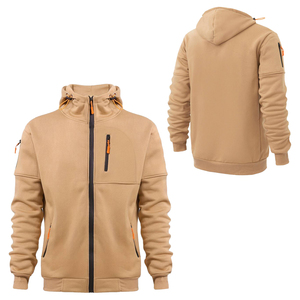 Sudadera cálida de invierno de lana de algodón 100% de alta calidad para hombre, sudadera transpirable con cremallera Reversible de talla grande para ropa de calle - Product Image 1