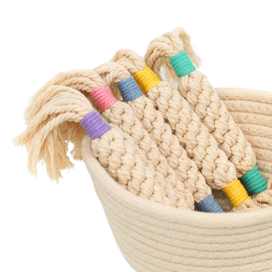Jouet à mâcher en corde macramé pour animaux de compagnie, design coloré pour un temps de jeu attrayant - Product Image 3