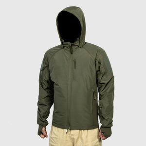 Chaqueta Softshell Unisex Color Verde Oliva 2025 con Capucha, Resistente al Agua y al Viento, con Forro Polar - Product Image 5