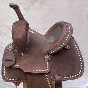 Ensemble de selle western en cuir avec décorations en bois de qualité supérieure pour la course de barils |   Accessoires en acier inoxydable façonnés à la main, ensemble de tack gratuit pour l'équitation - Product Image 6