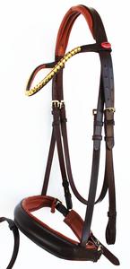 Brida de cuero Horse Snaffle de alta calidad en marrón - Product Image 2