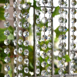 Cadena de Cuentas de Cristal Octogonales, Guirnalda de Cristal, Cortina de Cristal para Nikah, Candelabros, Decoración de Lujo para Eventos de Boda, Hotel, Bar - Product Image 1
