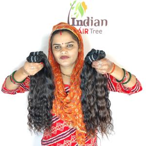 Extensions vierges de cheveux humains indiens bruts, ondulés, cuticules alignées, couleur noire naturelle, prix d'usine en gros - Product Image 5