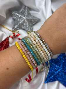 Glass <b>Beaded</b> Ball Classic Stretch <b>Bracelets</b> Natural Stone Colorful Stackable Elastic Jewelry Handmade Unisex <b>Fashion</b> Accessories - Product Image 5