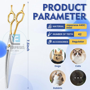 Ciseaux de toilettage pour animaux de compagnie en acier inoxydable, faciles à utiliser, courbés, simples, haute performance, écologiques, réutilisables, durables - Product Image 2