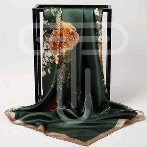 Écharpes en soie longues et carrées de luxe personnalisées avec logo imprimé, bandanas multifonctionnels pour femmes, motifs à pois, unis, à carreaux et à rayures, nœuds – Ventes Flash - Product Image 5