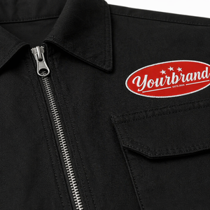 Camisa Oversize Personalizada para Hombre con Cremallera, Manga Corta, Corte Holgado, Estilo Urbano, Parche con Logo, Doble Bolsillo, Venta al por Mayor OEM - Product Image 5