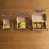 Emballage personnalisé pour boîte à goûter, boîte à goûter personnalisée de qualité alimentaire avec impression de logo pour les plats à emporter