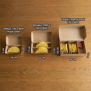 กล่องมันช์บ็อกซ์แบบกำหนดเอง กล่องขนมเกรดอาหารพร้อมพิมพ์โลโก้สำหรับซื้อกลับบ้าน - Product Image 4