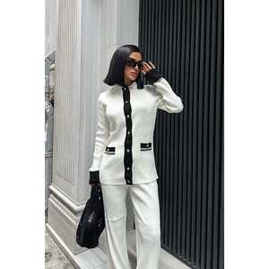 Pantalon de costume pour femme Cornelia 9962 avec bordure côtelée - Product Image 4