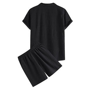 New High Quality <b>Men</b> Button T Shirt <b>Short</b> <b>Sets</b> Fashionable Design 100% Cotton Jersey Custom Logo With Embroidery Design For <b>Men</b> - Product Image 5