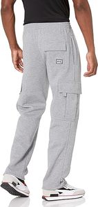 Venta al por mayor logotipo personalizado botón acampanado peso pesado cargo pantalones de chándal negro con bolsillos hechos en Pakistán por HUG - Product Image 5