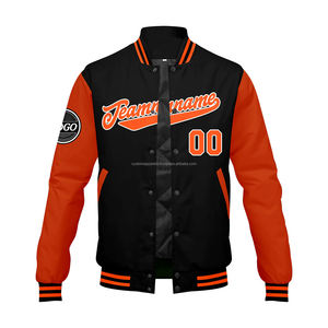 Custom Classic Style Chenille Patches Front Varsity <b>Jacket</b> Stand Collar Embroidery Decoration School <b>Sports</b> Wear 100% Wool - Product Image 2