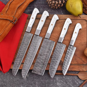 Ensemble de couteaux de chef en Damas forgé à la main, ensemble de couteaux de cuisine, couteaux de chef 5 pièces - Product Image 1