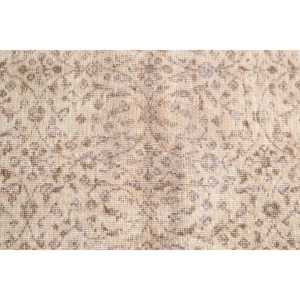 Tapis turc vintage 3,7x6,6 pi (114x200 cm), tapis patchwork gris - Product Image 5
