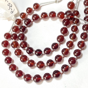 Cuentas de forma redonda lisa de granate de hessonita de calidad AAA, bola lisa de piedras preciosas Rojas naturales, suministros de abalorios al por mayor - Product Image 6