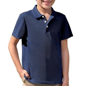T-shirts polo pour enfants de qualité supérieure, vente en gros, vêtements d'été pour enfants et tout-petits, shorts personnalisés à manches courtes, bleu, garçons - Product Image 1