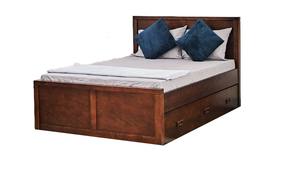 Cama con Espacio de Almacenamiento, Madera de Pino Cascara, Color Café Sólido, Tamaño Completo, Muebles de Dormitorio, Diseño Moderno, Camas de Madera para Uso Doméstico - Product Image 4