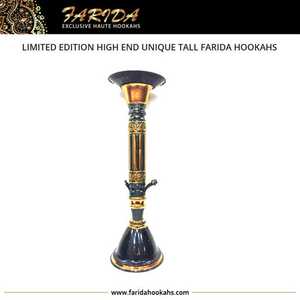Cachimbas de Lujo Egipcias de Alta Calidad, Modelo Queen Farida, Diseño Alto y Recto, Hechas a Mano con Latón Lacado, Edición Limitada - Product Image 3