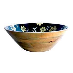 Grands bols de service de fruits en bois de conception traditionnelle bols décoratifs sans danger pour les fêtes-cadeaux de fête des mères - Product Image 3