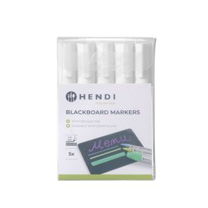 HENDI Juego de 5 Marcadores para Pizarra Blanca de 6 mm, Marcadores Premium para una Escritura Clara y Visible - Product Image 1