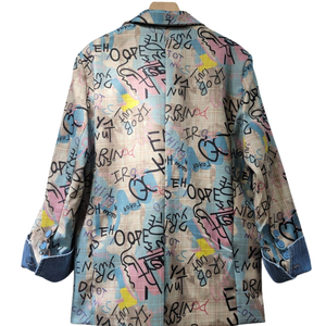 Chaqueta Holgada Informal con Estampado Bordado para Mujer, Chaquetas Vaqueras, Chaqueta Ligera, Cómoda, Moderna y Elegante de Primera Calidad - Product Image 4