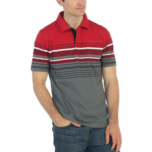 Polo a rayas para hombre hecho con tela de algodón suave y Cuello clásico para trajes casuales elegantes - Product Image 3