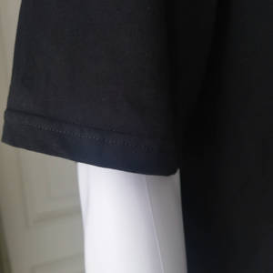 T-shirt à manches courtes pour homme, coupe ajustée, épaules tombantes, col montant, polyester/coton 250 g/m², uni, impression personnalisée de luxe, haute qualité - Product Image 2