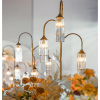 Lumières de décoration de mariage en métal et acrylique blanc au design moderne et luxueux, LED avec télécommande, AC 85-265V, pour salles de mariage, hôtels et événements