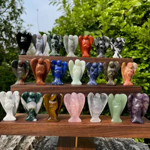 รูปปั้นเทวดาคริสตัลบำบัดยอดนิยม สำหรับการให้กำลังใจทางอารมณ์ การทำความสะอาดพลังงาน และร้านขายของที่ระลึก มีจำหน่ายในราคาโรงงาน - Product Image 2