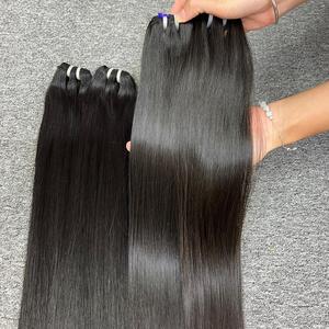 Vente en gros 100% extensions de cheveux vierges cambodgiens bruts trame droite osseuse d'un seul donneur de cheveux humains de haute qualité - Product Image 2
