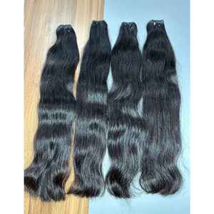 Extensions de cheveux humains vierges indiens de 40 pouces paquets de cheveux alignés avec des cuticules de vague naturelle longues et droites bon marché - Product Image 3